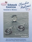 Korálková sada - BLACK FANTASY, prsten s náušnicemi